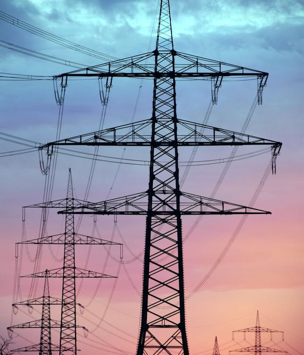 High voltage electrical substation infrastructure with transmission towers
